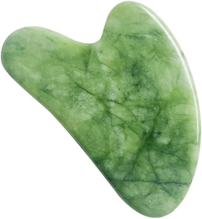 Lustraé Jade Stone Gua Sha Set – Facial Sculpting &amp; Skin Glow Tool